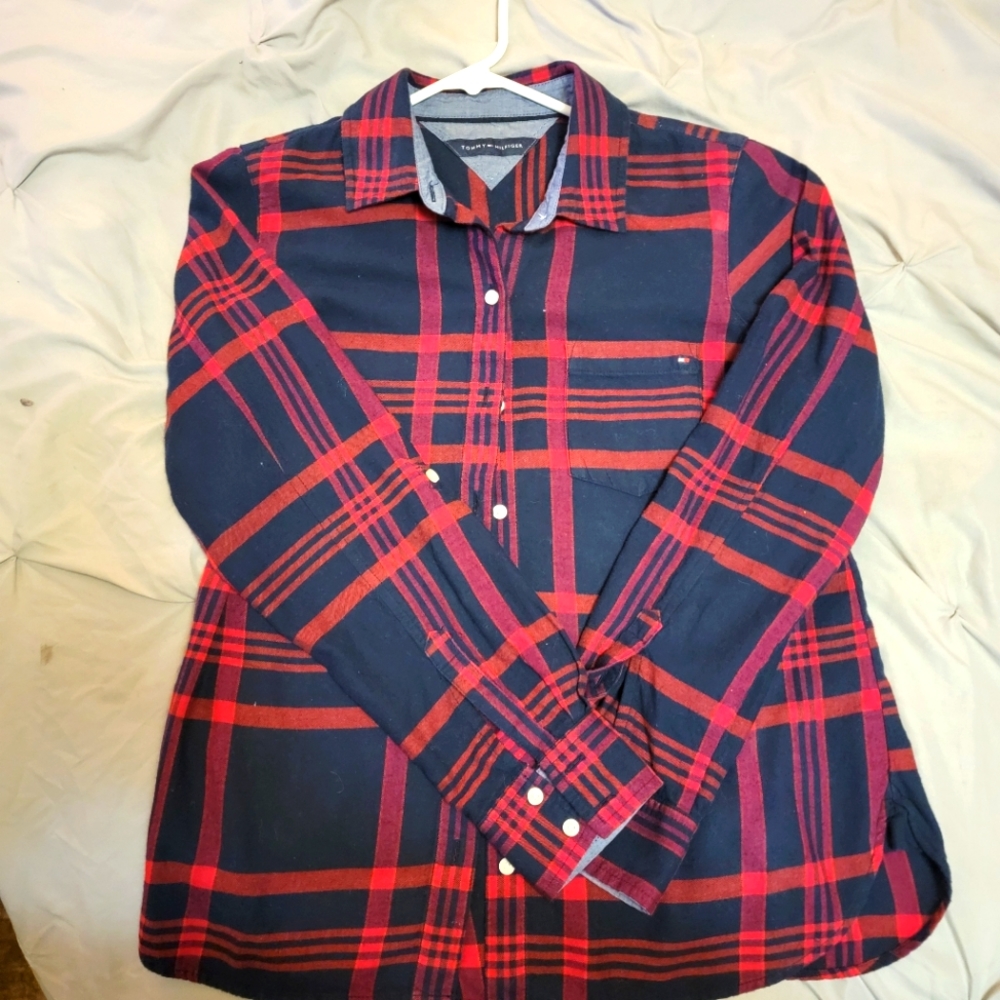 Tommy Hilfiger Red/Blue Lightweight Flannel